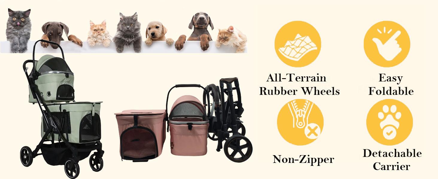 Double Pet Stroller