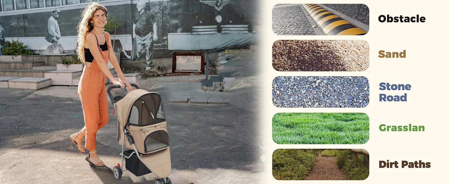 Three-wheeled Pet Cart