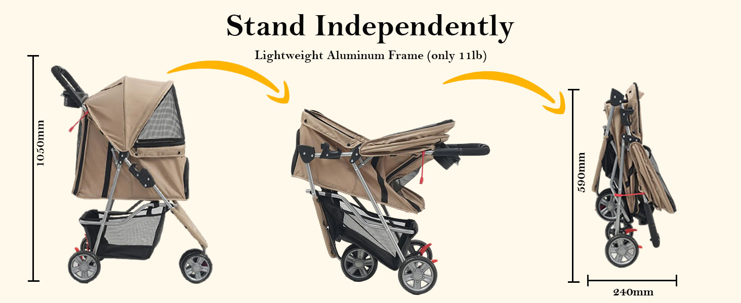 Three-wheeled Pet Cart