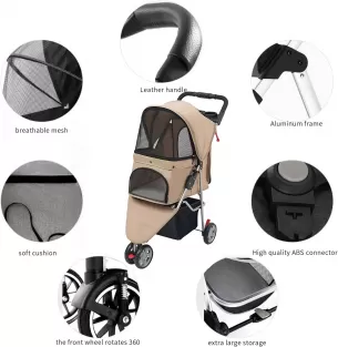 Three-wheeled Pet Cart