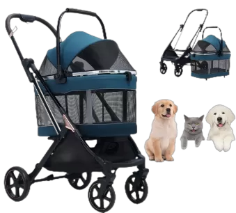 View 360 Stroller earns 4.7/5 stars on Amazon for its innovative 3-in-1 design and ease of use – a game-changer for pet travel.