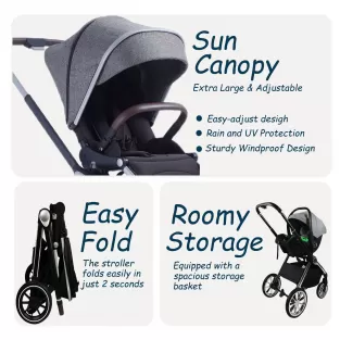 Carseat Big Wheel Stroller