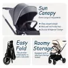 Luxury Stroller with Leather Handles
