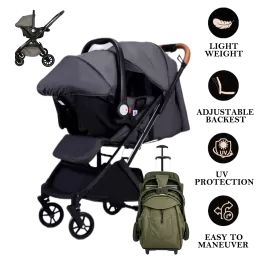 Why carry a car seat AND stroller when you can have both in one? The 2-in-1 system clicks seamlessly between modes, so you’re always ready for adventures. All-terrain wheels for smooth rides and a UV 