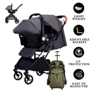 Why carry a car seat AND stroller when you can have both in one? The 2-in-1 system clicks seamlessly between modes, so you’re always ready for adventures. All-terrain wheels for smooth rides and a UV 